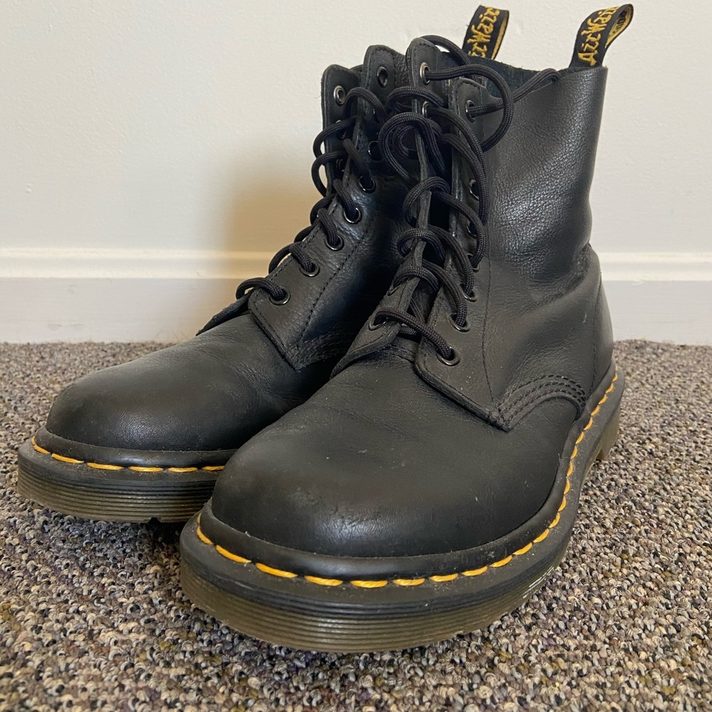 Black Soft Leather Doc Martens (WORN ONCE)